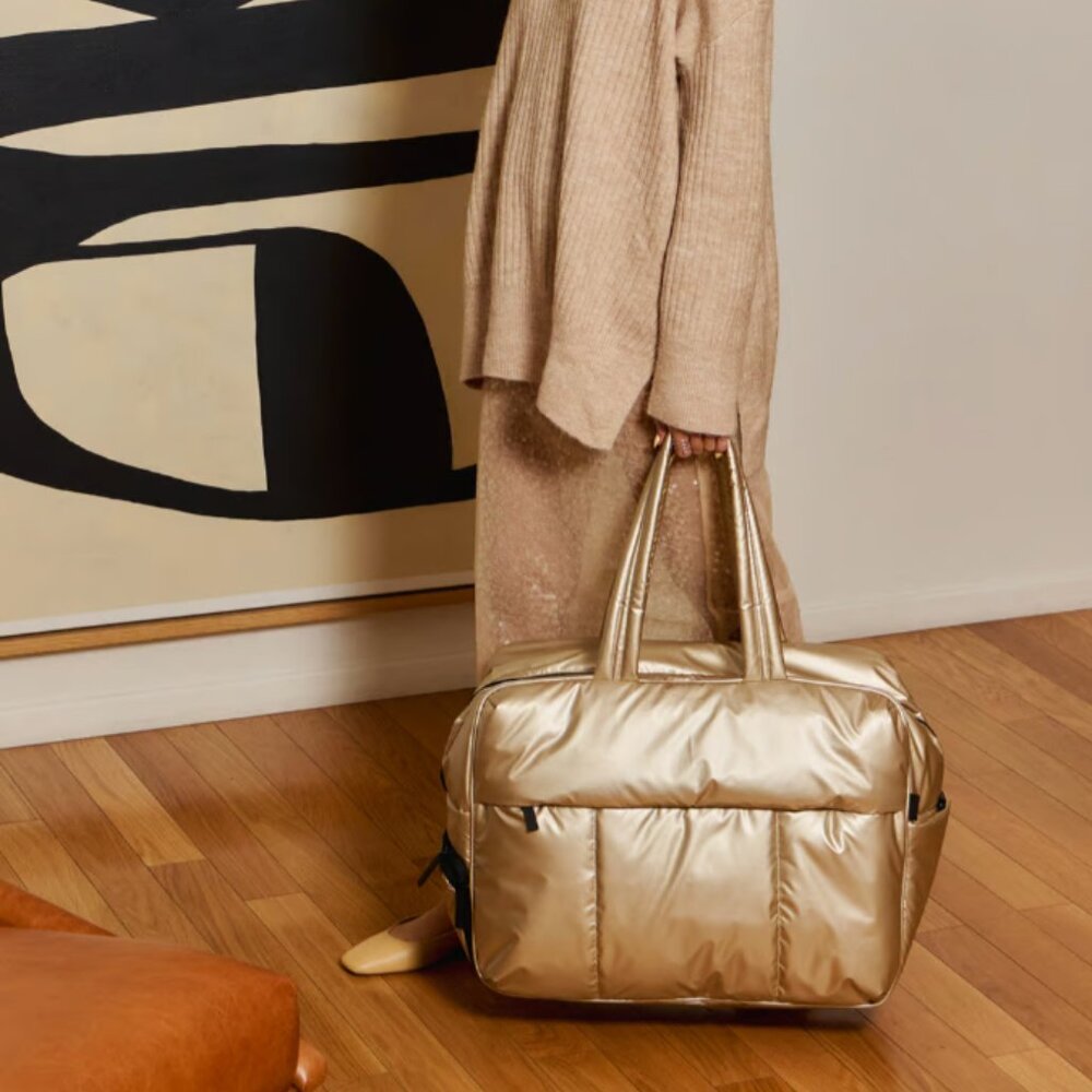 Calpak Luka Large Duffel in Gold - Picture 2 of 5